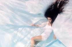 Taken in my swimming pool. Model Elsa Bleda with MUA Tris... by Alec Davies 